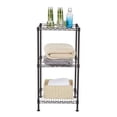 thumbnail image 7 of IM Beauty 3-Tier Bathroom Shelf, Wire Shelving Unit, Metal Storage Rack for Small Space, Total Load Capacity 132 lb,with 3 PP Sheets, Adjustable Shelf, Black, 7 of 7