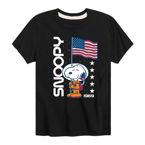 Peanuts - Snoopy Flag 1969 - Toddler And Youth Short Sleeve Graphic T-Shirt