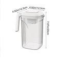 thumbnail image 3 of pstuiky Transparent Cold Drink Jug 2200Ml Large Capacity Plastic Pitcher Black/White/Yellow 7.87X4.92X4.92In Dishwasher Safe for Iced Tea, Coffee, Juice, Lemonade, 3 of 7