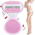 thumbnail image 3 of Women's Razor 4 Blades, Smooth Women's Razor Flexball Compact Women's Razor with Travel Case, Armpit Hair Knife Waterproof, 3 of 5