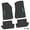 Black w/ Green Insert, variant on Flextread Floor Mats for 18-24 Jeep Wrangler JL 2-Door - Mopar Licensed Factory Fit - Black w/ White Jeep Insert - 100% Made in USA