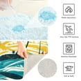 thumbnail image 4 of Toilet Rug Rectangle Bathroom Rugs Non-Slip Soft Plush Machine Washable Contour Bath Mat Summer Beach Palm Tree 24x16, 4 of 9