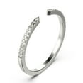 thumbnail image 2 of 4mm Width Open Design 0.22ct Diamond Moissanite 10k White Gold Wedding Band, 2 of 4