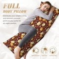 thumbnail image 5 of Lsque Pumpkin Leaf Daisy Body Pillow Case Cover,Ultra-Soft Microfiber Bed Pillow Cases 20x54 inches,Elegant Bedding,Breathable Durable Pillow Cover with Envelope Closure, 5 of 8
