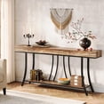 thumbnail image 4 of Tribesigns 70.9" Extra Long Console Table, Industrial Narrow Sofa Table with Storage Shelves, Behind Couch Table, 2-Tier Entryway Sofa Table for Living Room, Hallway, Rustic Brown, 4 of 7