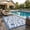 Navy/White, variant on HIWEAVER Black/White 6'x 9' Outdoor Rug Garden Decor Scalloped Bordered Floral Carpet Plastic Straw Waterproof Reversible Patio Area Rug for Balcony Deck Picnic Portable Camping Mat