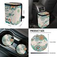 thumbnail image 4 of Jeiento Dragonfly Auto Seat Covers Full Set of 13 with Car Steering Wheel Cover Seatbelt Shoulder Pad Dahlia Trash Bin Rearview Mirror Cover Coasters Keychain Lipstick Holder Car Accessory Decor, 4 of 5