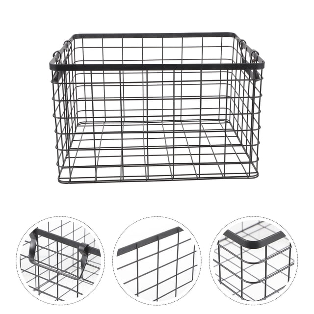 OULII Fireplace Accessory Firewood Logging Basket Iron Golden 1Set