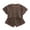 AB547 Coffee, variant on Toddler Girls 2 Pieces Outfit Set Leopard Print Short Sleeve Crew Neck Tops And Shorts Set Soft Leisure Little Girls Holiday School Street Playwear Size 12-18 Months Coffee