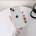thumbnail image 2 of for iPhone 13 Case for iPhone 14 Case, Wave Frame Clear Back Soft Cute Compatible with iPhone 13 Case Compatible with iPhone 14 Case, White Edge, 2 of 9