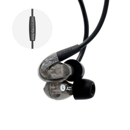 ADVANCED Model 2 Stage in-Ear Monitor Earphones Musician IEM Recording Performance Headphones Memory Wire Sweatproof Secure-Fit [Mobile