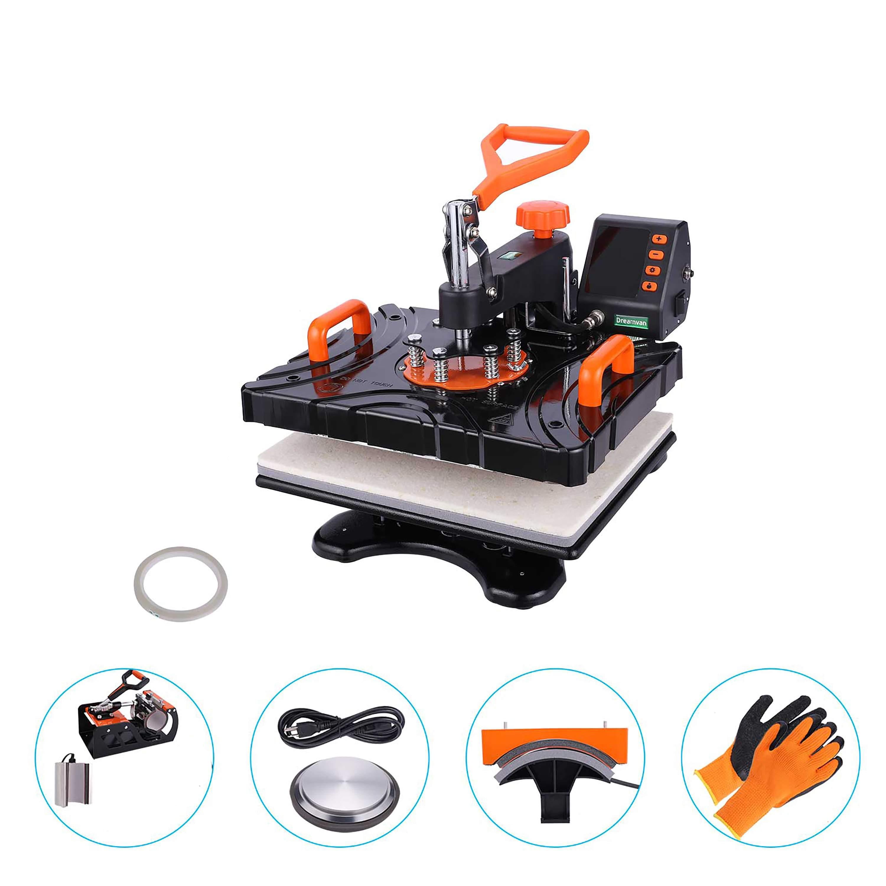 Details about   15"x15" 5 IN 1 Combo T-Shirt Heat Press Transfer Machine Sublimation Swing Away