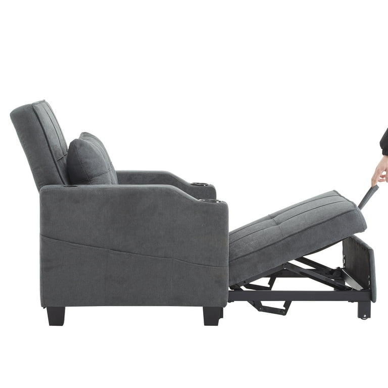 Ktaxon 3-in-1 Convertible Sofa Bed Sleeper Chair, Linen