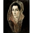 thumbnail image 2 of Greco, El 20x24 Gold Ornate Wood Framed with Double Matting Museum Art Print Titled - Portrait of a Lady, 2 of 4
