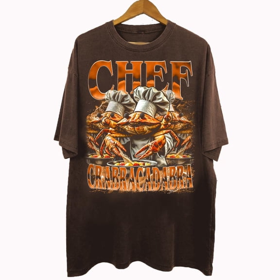 90s Style Chef Crabracadebra T-Shirt, Chef Crabracadebra Italian Brainrot Animal Gifts For