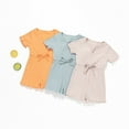 thumbnail image 4 of Coerni Baby Toddler Girls' Onesie Cute Colorful Summer Cotton Bow V Neck Short Sleeved Jumpsuit Girls Short Jumpsuits, 4 of 6