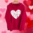 thumbnail image 1 of Elvqul Chandails de Fête pour Femmes Chandails à Enfiler Chandails à Capuchon Mode Surdimensionnés Saint-Valentin Graphiques Chandails pour Femmes Manches Longues, 1 of 6