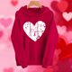 thumbnail image 5 of RKSTN Valentine's Day Hoodie for Women Oversized Valentines Heart Print Drawstring Hooded Sweatshirt Top Womens Casual Solid Plus Size Graphic Printed Loose Comfy Hood Fall Spring Clothes, 5 of 6