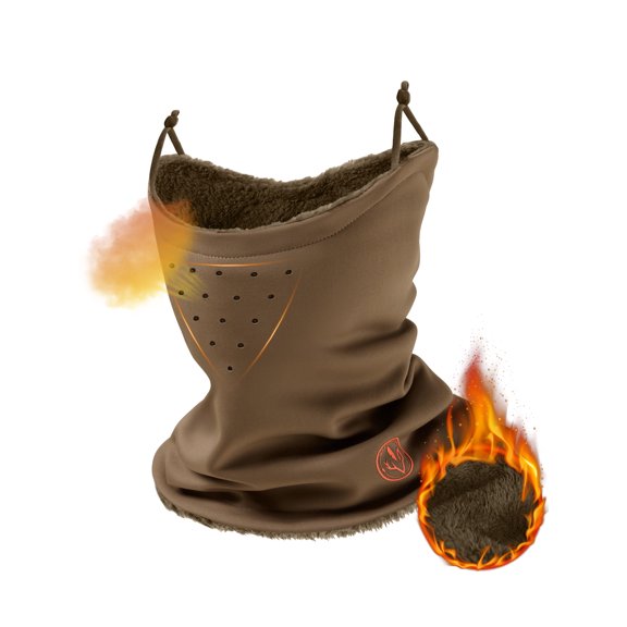 BASSDASH Unisex Winter Neck Gaiter Warmer Insulated Fleece Hunting Face Mask Water Resistant for Fishing Hiking Skiing