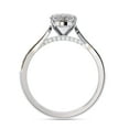 thumbnail image 4 of AFFY Solitaire Engagement Ring for Women Center 8X6MM Pear and Round Lab Created Moissanite Rings Jewelry Gift for Her In 14K White Gold Over Sterling Silver Size 5, 4 of 6