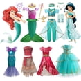 thumbnail image 1 of Disfraz de jazmín para niñas, vestido de princesa árabe, fiesta de cumpleaños para niños, disfraz de Navidad, disfraz de sirena, Elena, Moana, ropa, 1 of 5