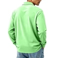 thumbnail image 6 of GrmtClth Polo Shirts for Men Long Sleeve Collared Button Placket With Chest Pocket Lightweight Leisure Outdoor Pullover Tops Light Green XL, 6 of 7