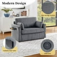 thumbnail image 4 of 47.2" Twin Size Sofa Bed with a Foldable Mattress and Charging Station, Sleeper Sofa Loveseat Sofa with Foldable Side Table and Side Storage Pocket for Living Room, Apartment, Bedroom, Gray, 4 of 9