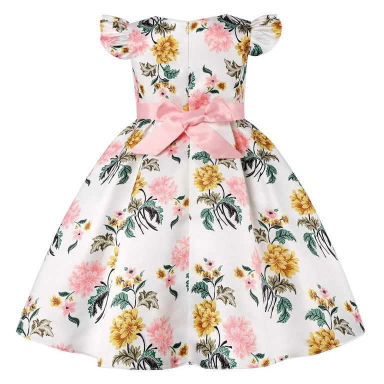 girls fancy holiday dresses Elegant Satin and Tulle Holiday Dress for Little Girls 452 10 / Red