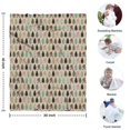 thumbnail image 4 of Beige Bigfoot and Pine Tree Pattern Blanket,Comfortable Soft Flannel Throw Blanket,All Season,Warm Lightweight Blankets for Sofa Bed Couch Living Room Chair,30"x40", 4 of 4