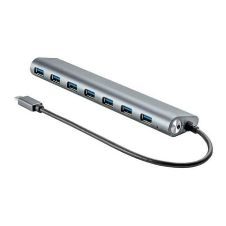 UPC: 0889028029893 | Monoprice 14909 SuperSpeed 7-Port USB-C Hub  Gray