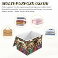 thumbnail image 7 of Wobogo Christmas Puppies Large Collapsible Storage Box Flip Lid Fabric Decorative Organizer Container Basket with Handles 16.5×12.6×11.8in, 7 of 7
