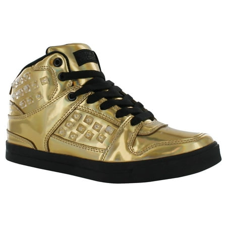 Gotta Flurt Hip Hop HD III 3/4 Top Sneaker, Gold/Black, Size 5.5