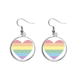 thumbnail image 1 of Rainbow Gay Lesbian forrado de corazon Pendientes pendientes de plata colgantes joyas señora Unbranded M, 1 of 3