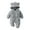 Grey, variant on Coerni Boys Girls Baby Bear Jumpsuit Winter Plush Long Sleeve Fleece Crawl Suit Baby Boy Girl Cute Furry Hood Romper