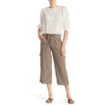 thumbnail image 1 of Joie Pantalon Court en Lin Flaminia Anti-Fatigue Vert Armée ( 0 ), 1 of 2
