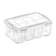 thumbnail image 2 of Caja de almacenamiento de cartas coleccionables, transparente, con tapa antipolvo, múltiples compartimentos, separadores, estuche ligero para cartas d, 2 of 9