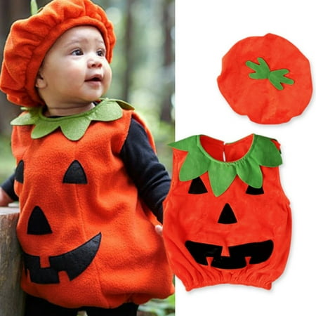 Halloween Unisex Baby Pumpkin Costume Cartoon (Cute Halloween Costumes For Three Best Friends)