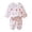 Red, variant on 2-Piece Pajama Set for Girls, 100% Cotton Cartoon Pattern Sleepwear Pjs Set Size 5-14 (Orange, 3-4 Years)