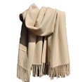 thumbnail image 1 of Summer scarf an oversized long light linen beach gauze shawl, 1 of 5