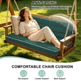 thumbnail image 7 of SDJPOI Outdoor Porch Swing Cushions, 4" Thick 3 Seater swing replacement cushions, 63'' Waterproof Bench Cushions with Backrest & Ties for Patio Furniture, 7 of 7