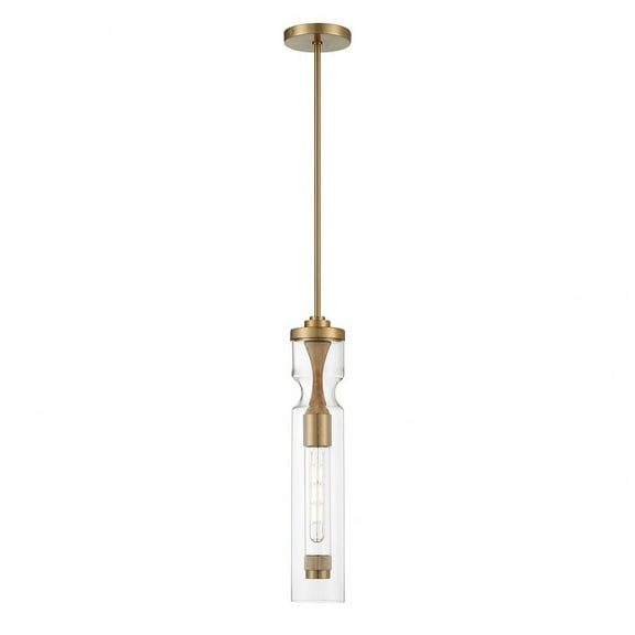 46430-014-Eurofase Lighting-Mistero - 1 Light Pendant In Industrial  Style-20 Inches Tall and 4 Inches Wide-Brushed Gold Finish
