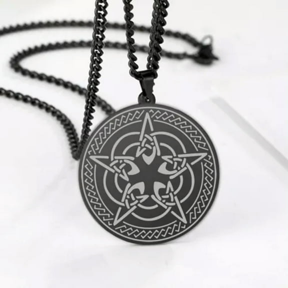 Wiccan Pentagram Necklace Irish Knot Pentacles Protection Amulet Religious Gift