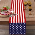 thumbnail image 5 of Felwors Independence Day Table Cloth Coffee Table Table Cloth Holiday Decoration Cloth Cotton Linen 33x180cm, 5 of 5