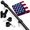 3x5 Flag with Pole, variant on Spun Poly 3X5 FT Outdoor Flag, Heavy Duty Fade Resistant Patriotic Banner