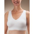 thumbnail image 3 of Seamless Lace Racerback Bra, White, Medium, 3 of 8