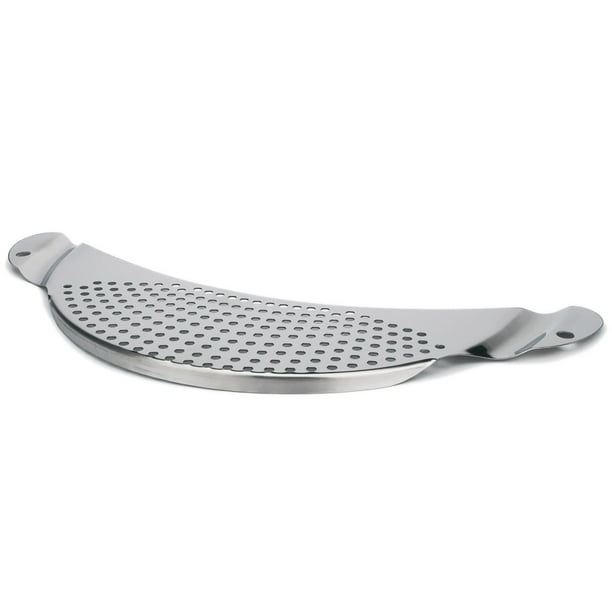 Filtro de agua para macetas con forma de luna para vegetales, separador de residuos con placa deflectora, separador de residuos con placa deflectora de acero inoxidable, separador de