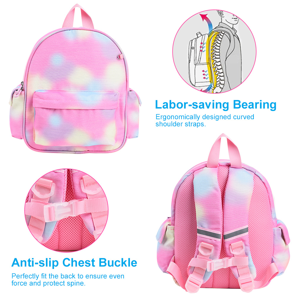 Vbiger School Bag for Boys & Girls 12inch Backpack for Boys and Girls Lightweight Preschool Backpack Kids Backpack School Bag Waterproof Student Backpack for Children,Pink - image 2 of 6