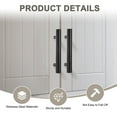 thumbnail image 2 of Uxcell 2-Pack Tiradores de Gabinete, Manijas de Acero Inoxidable Modernas en T de 3.9" [Negro], 2 of 6