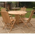 thumbnail image 3 of Teak Butterfly Comfort 5-Pieces Dining Table Set, 3 of 3