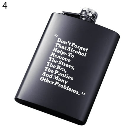 

YeccYuly Flask for Liquor - 8 Oz Leak Proof Men Funny Letter Print Stainless Steel Pocket Hip Flask for Discrete Shot Drinking of Alcohol Whiskey Rum and Vodka | Gift for Men